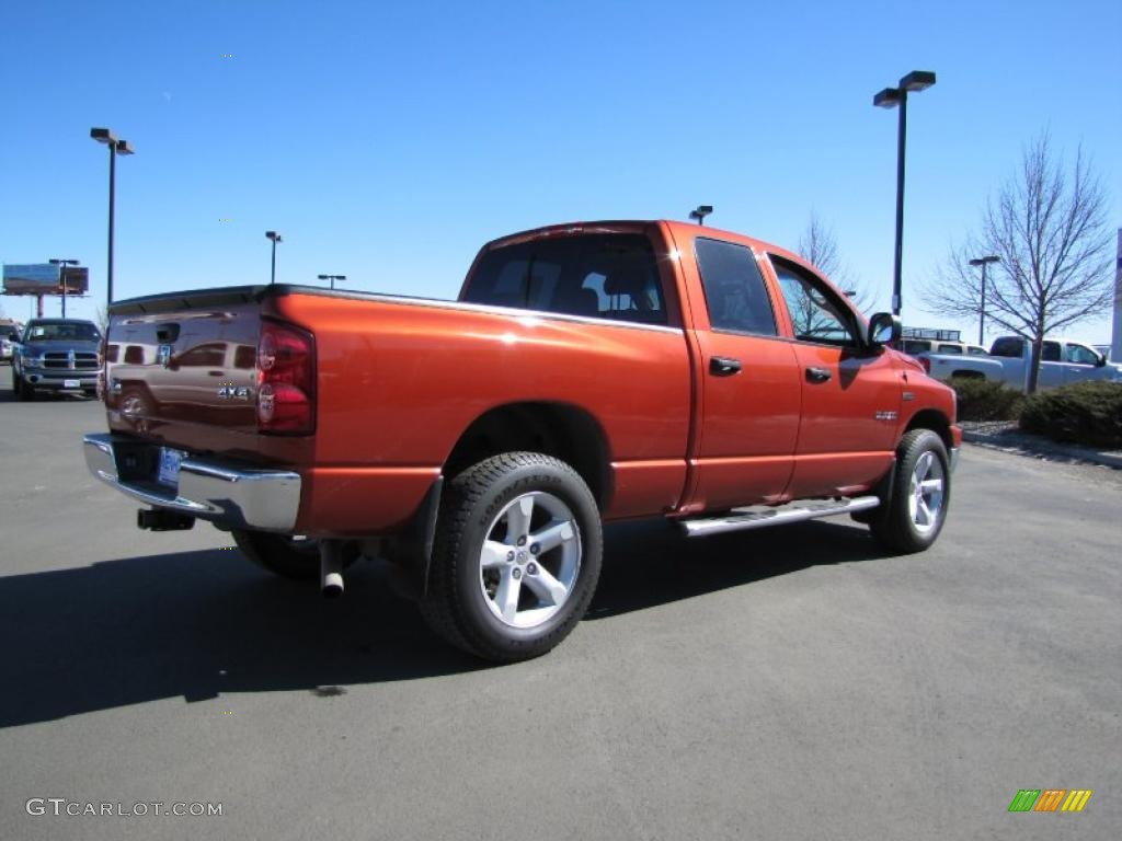 2008 Ram 1500 Big Horn Edition Quad Cab 4x4 - Sunburst Orange Pearl / Medium Slate Gray photo #6