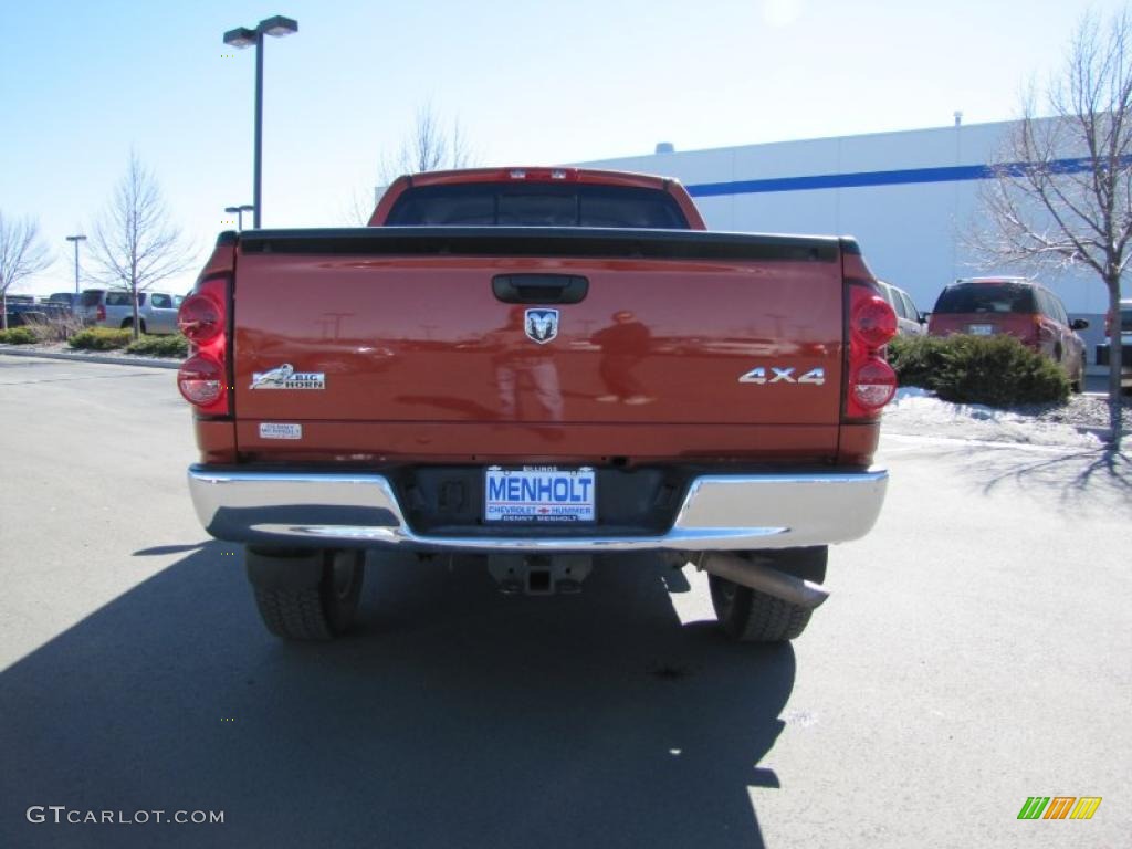 2008 Ram 1500 Big Horn Edition Quad Cab 4x4 - Sunburst Orange Pearl / Medium Slate Gray photo #7