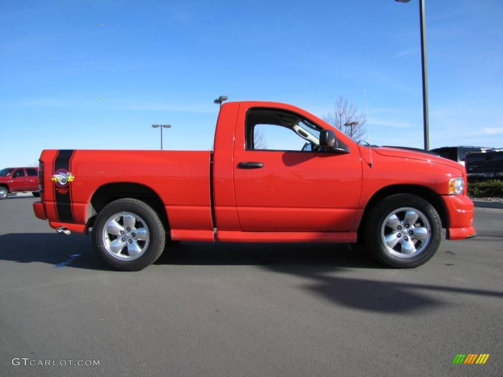 2005 Ram 1500 SLT Rumble Bee Regular Cab - Flame Red / Dark Slate Gray photo #5