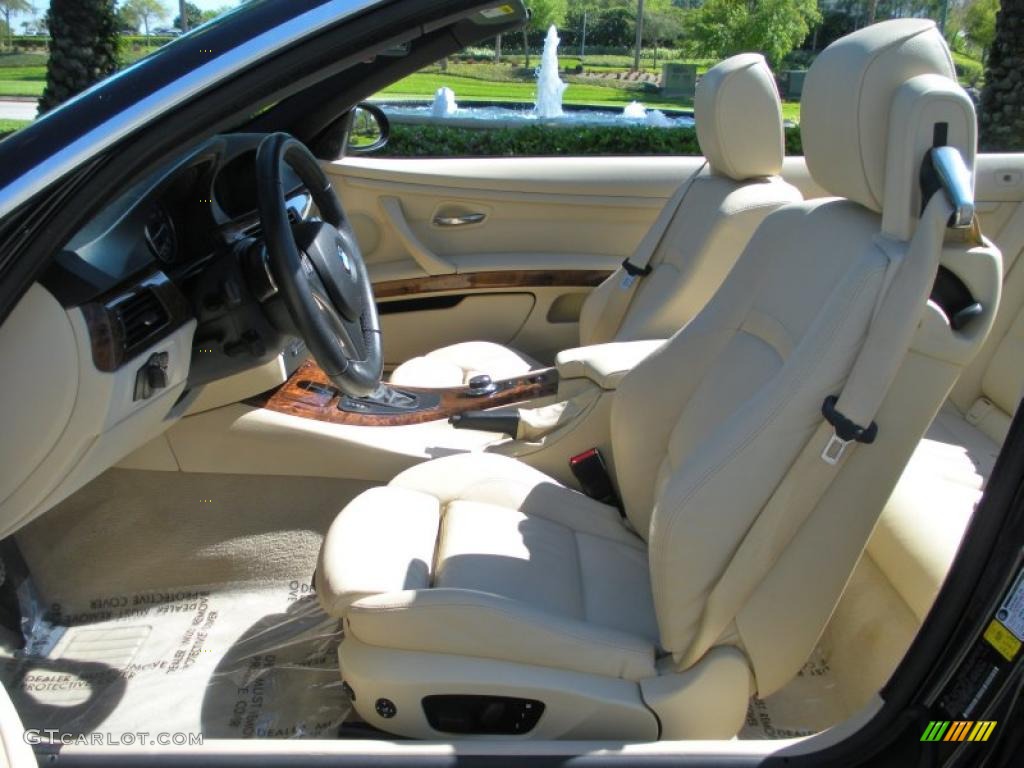 Cream Beige Interior 2008 BMW 3 Series 335i Convertible Photo #46626451
