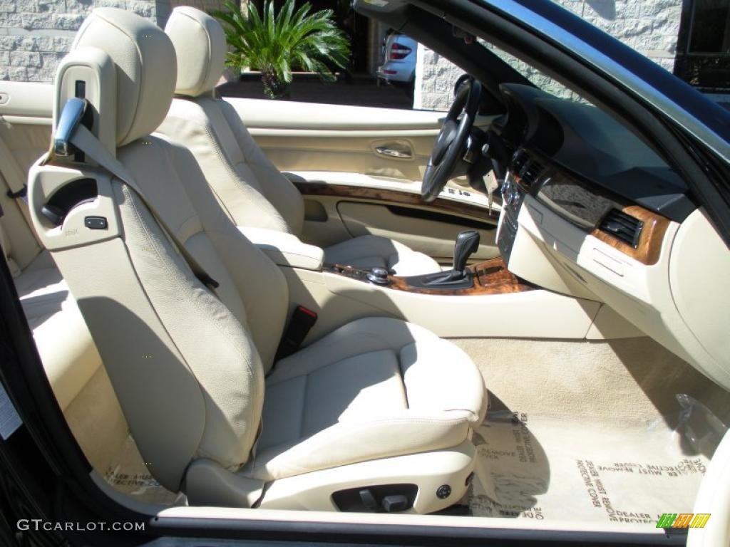 Cream Beige Interior 2008 BMW 3 Series 335i Convertible Photo #46626469