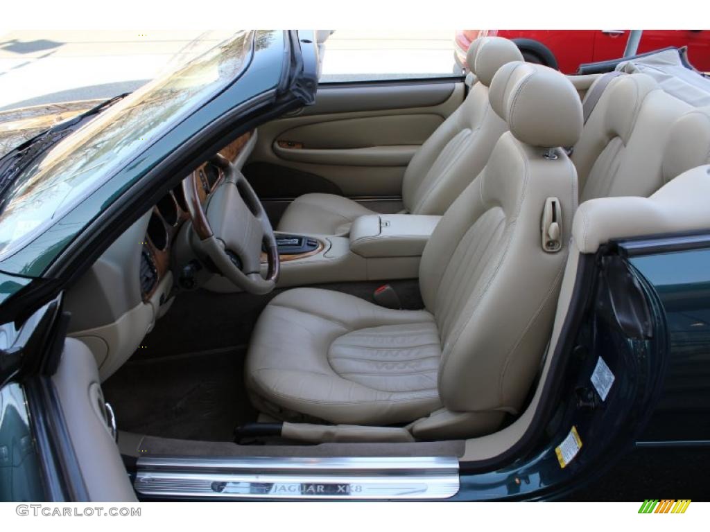 Oatmeal Interior 2002 Jaguar XK XK8 Convertible Photo #46627231