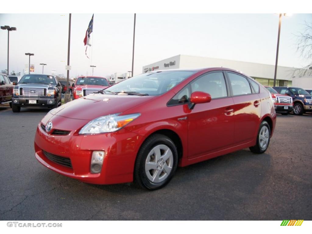 Barcelona Red Metallic 2010 Toyota Prius Hybrid II Exterior Photo #46629352