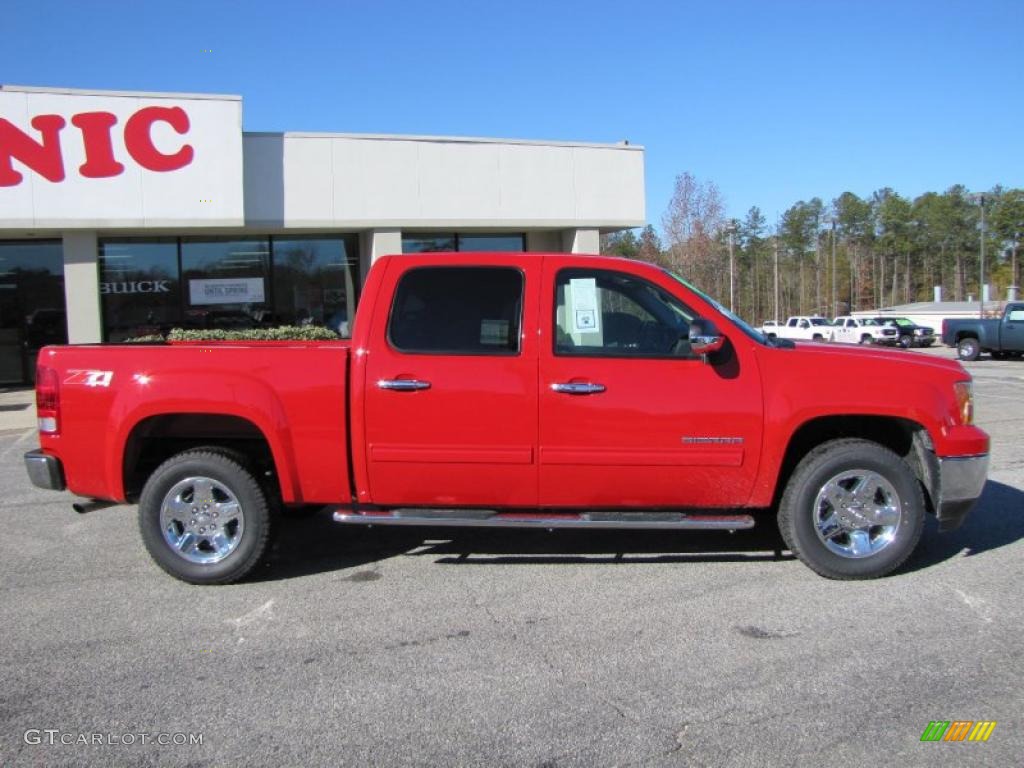 2010 Sierra 1500 SLE Crew Cab 4x4 - Fire Red / Ebony photo #8