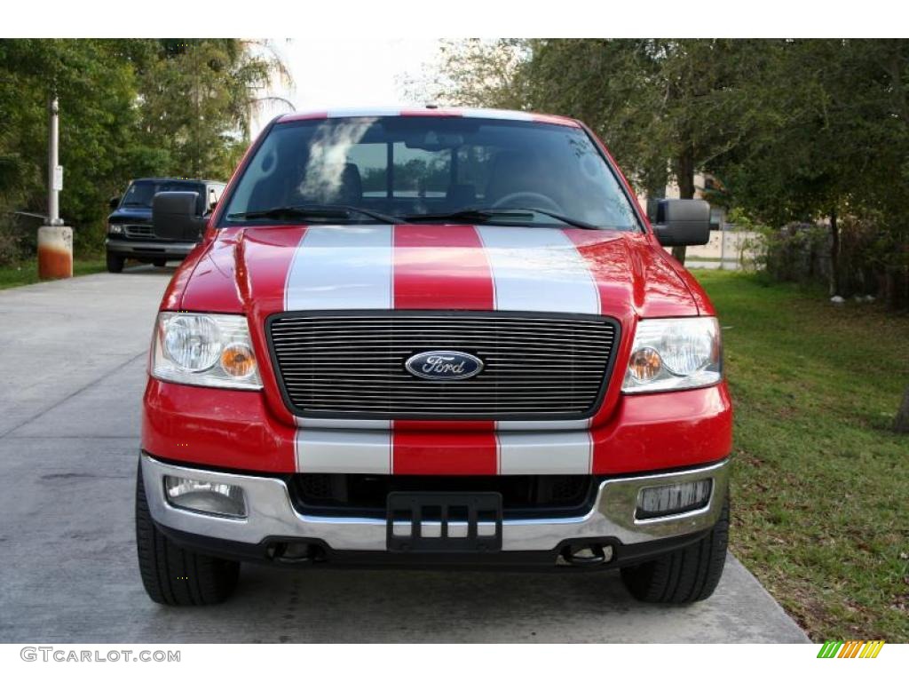2004 F150 XLT SuperCrew 4x4 - Bright Red / Medium/Dark Flint photo #18