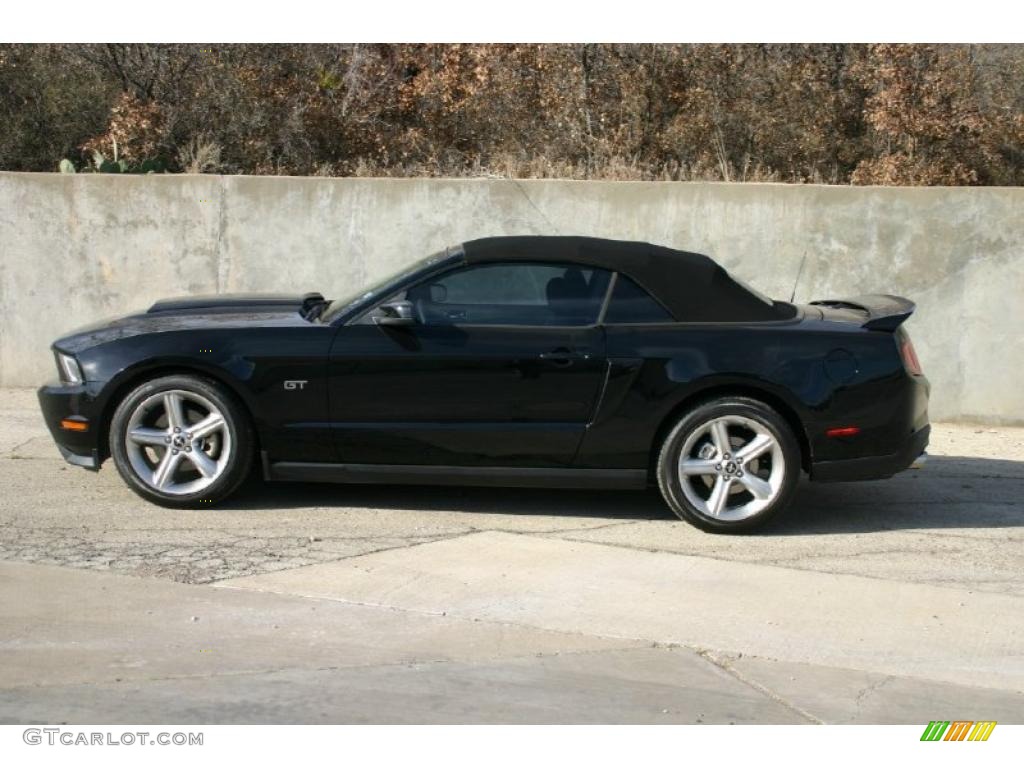 Black 2010 Ford Mustang GT Premium Convertible Exterior Photo #46634465
