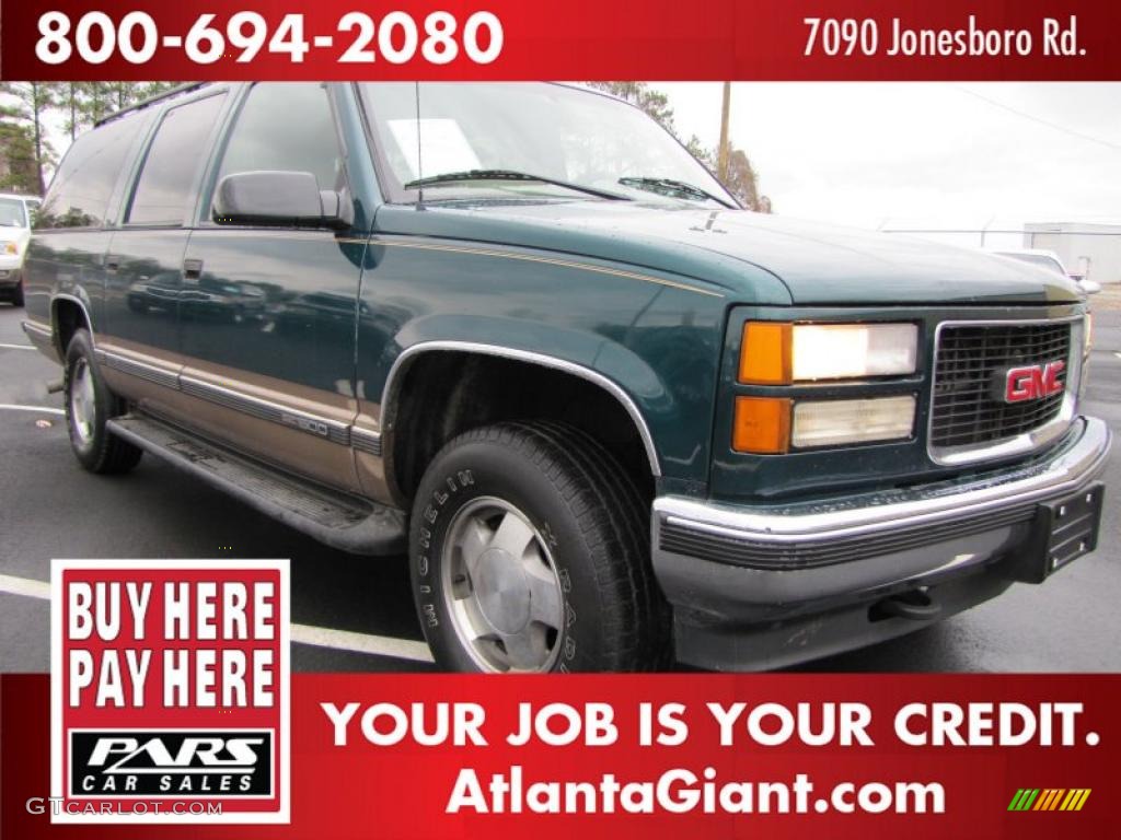 1998 Suburban 1500 4x4 - Emerald Green Metallic / Beige photo #4