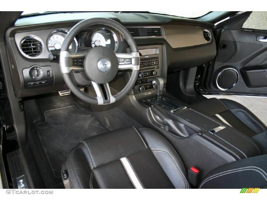 Charcoal Black/Cashmere Interior 2010 Ford Mustang GT Premium Convertible Photo #46635002