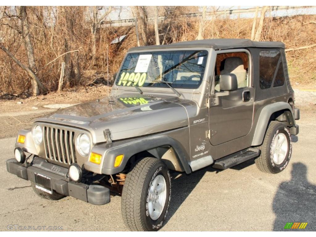 Light Khaki Metallic 2003 Jeep Wrangler Sport 4x4 Exterior Photo #46635539