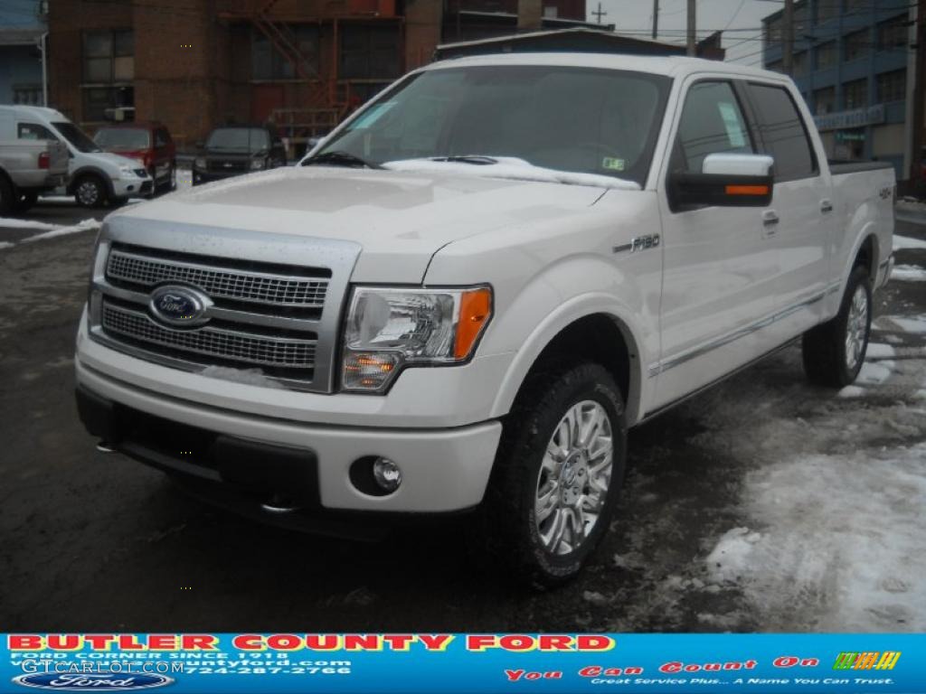 2011 F150 Platinum SuperCrew - White Platinum Metallic Tri-Coat / Steel Gray/Black photo #19