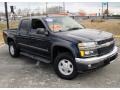 2007 Imperial Blue Metallic Chevrolet Colorado LT Crew Cab 4x4  photo #3