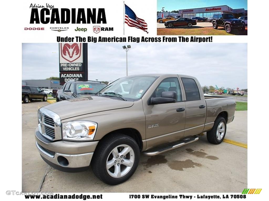 2008 Ram 1500 Big Horn Edition Quad Cab - Light Khaki Metallic / Khaki photo #1