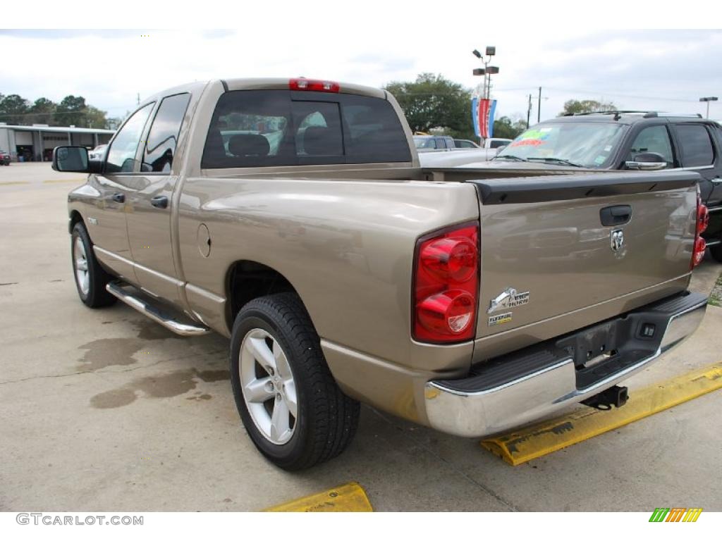 2008 Ram 1500 Big Horn Edition Quad Cab - Light Khaki Metallic / Khaki photo #3