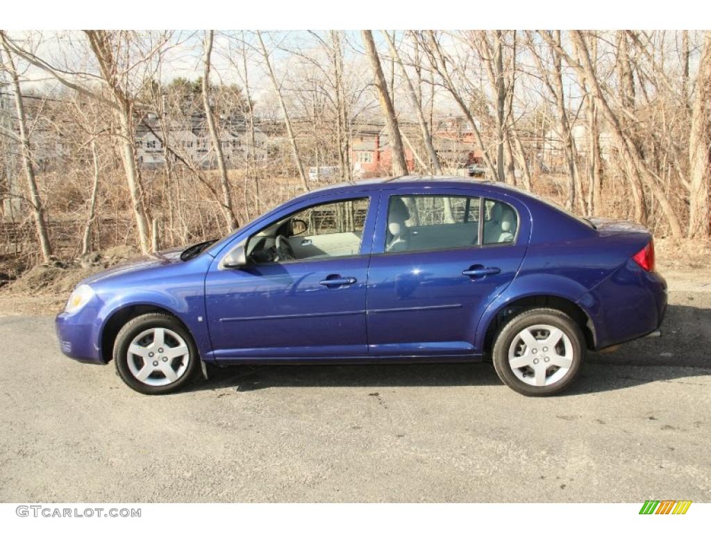 2007 Cobalt LS Sedan - Laser Blue Metallic / Gray photo #11