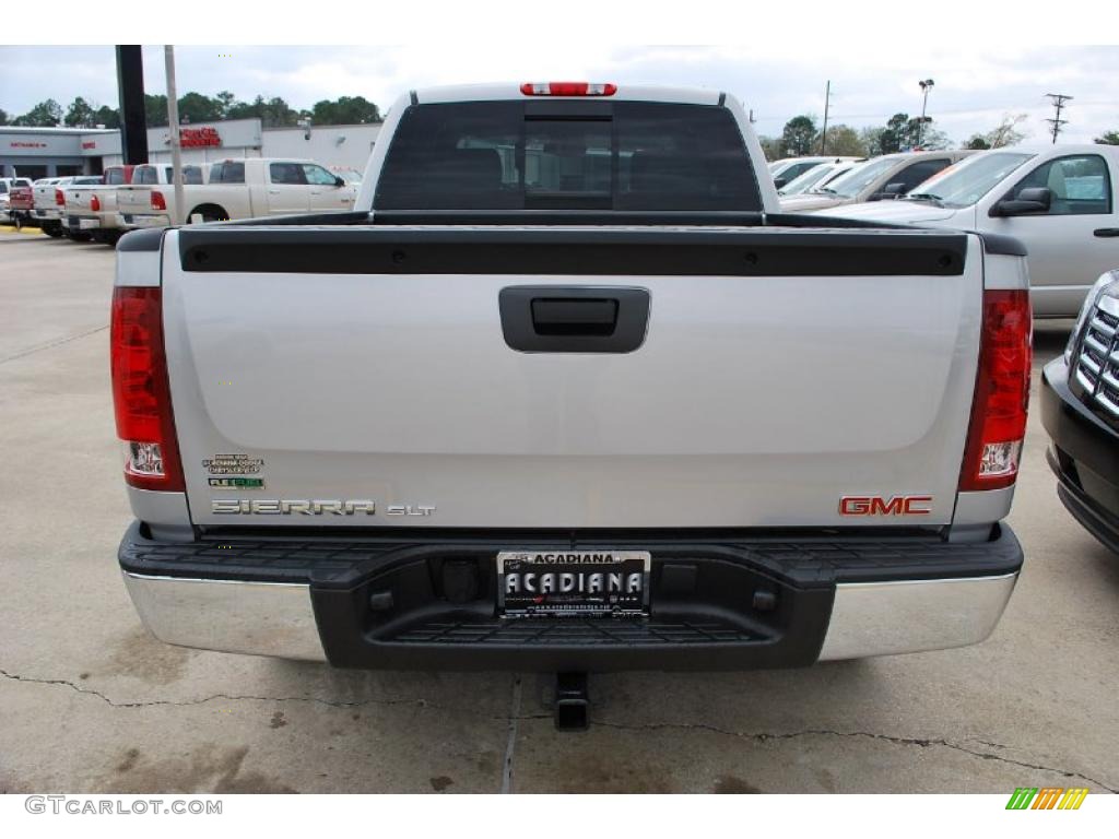 2010 Sierra 1500 SLT Extended Cab 4x4 - Pure Silver Metallic / Dark Titanium/Light Titanium photo #4