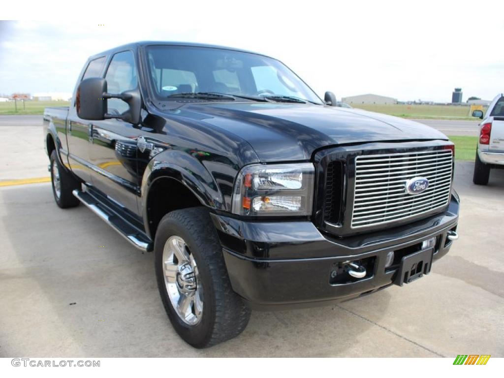 Black 2007 Ford F250 Super Duty Harley Davidson Crew Cab 4x4 Exterior Photo #46638506