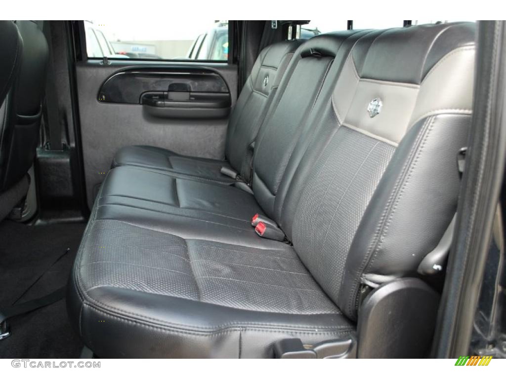 Black Leather Interior 2007 Ford F250 Super Duty Harley Davidson Crew Cab 4x4 Photo #46638668