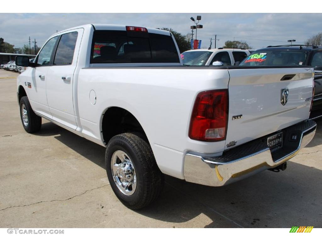 2010 Ram 2500 SLT Crew Cab 4x4 - Bright White / Dark Slate/Medium Graystone photo #3