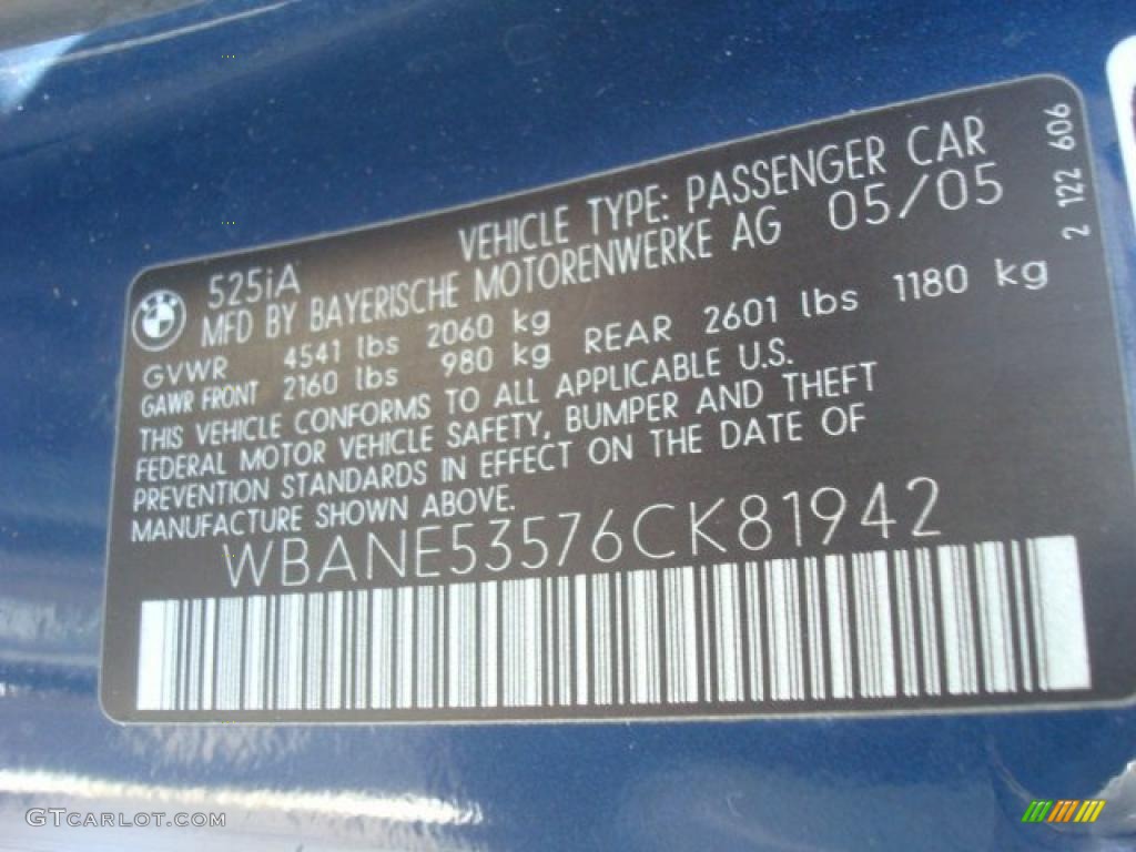 2006 5 Series 525i Sedan - Mystic Blue Metallic / Beige photo #14