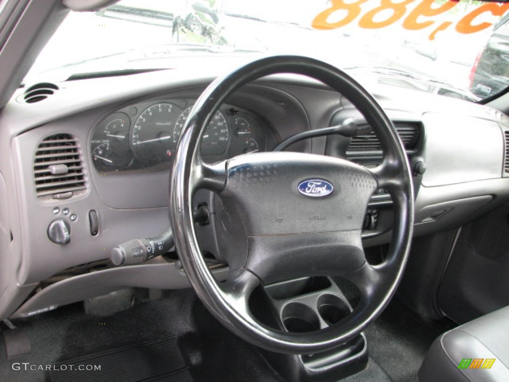 2003 Ford Ranger XL Regular Cab Spray Rig Dark Graphite Steering Wheel Photo #46642280