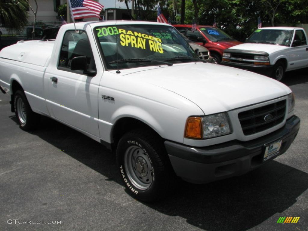 2003 Ranger XL Regular Cab Spray Rig - Oxford White / Dark Graphite photo #1