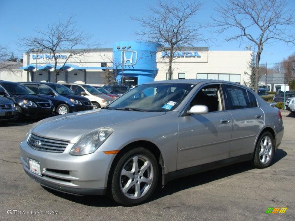 2004 G 35 x Sedan - Brilliant Silver Metallic / Graphite photo #1