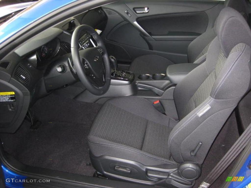 Black Cloth Interior 2011 Hyundai Genesis Coupe 2.0T Photo #46646630