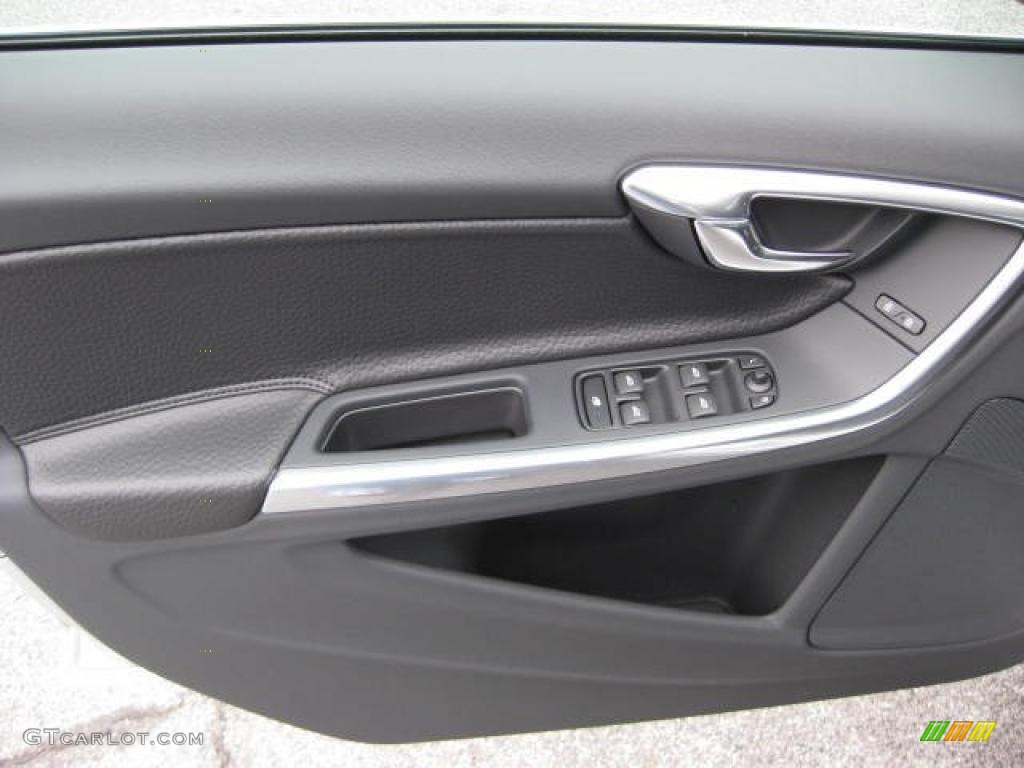 2012 Volvo S60 T5 Off Black/Anthracite Black Door Panel Photo #46646855