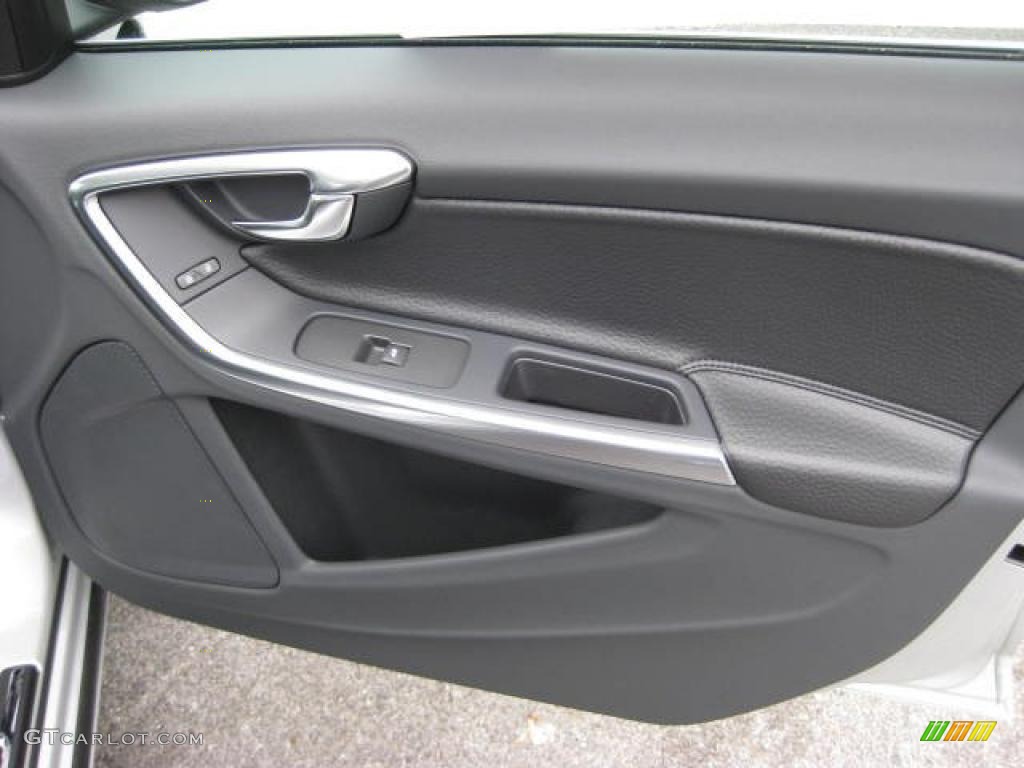 2012 Volvo S60 T5 Off Black/Anthracite Black Door Panel Photo #46646876