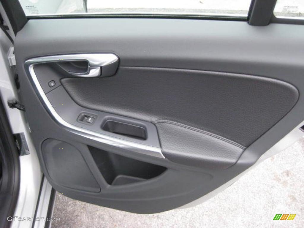 2012 Volvo S60 T5 Off Black/Anthracite Black Door Panel Photo #46646885