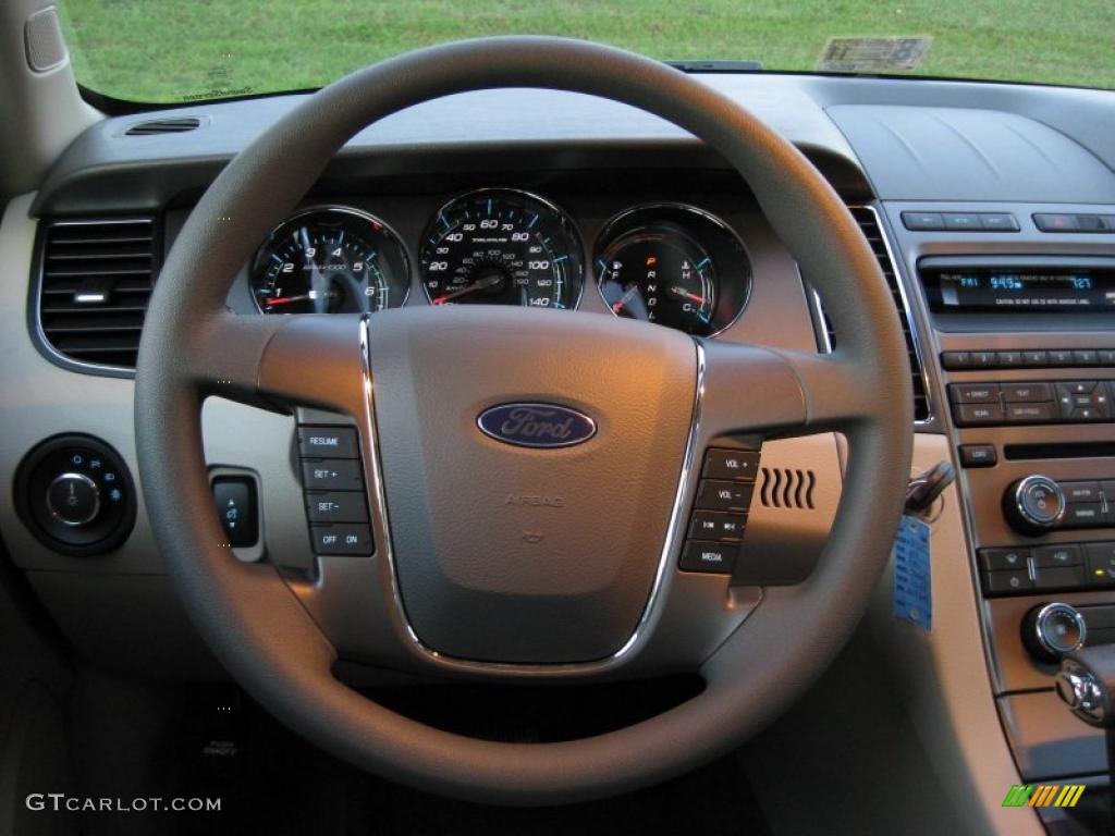 2011 Ford Taurus SE Light Stone Steering Wheel Photo #46647284