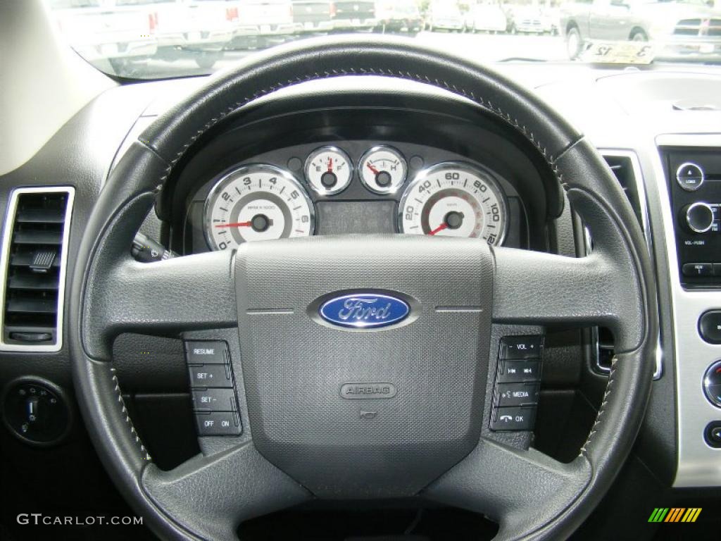 2008 Ford Edge Limited Charcoal Steering Wheel Photo #46652102