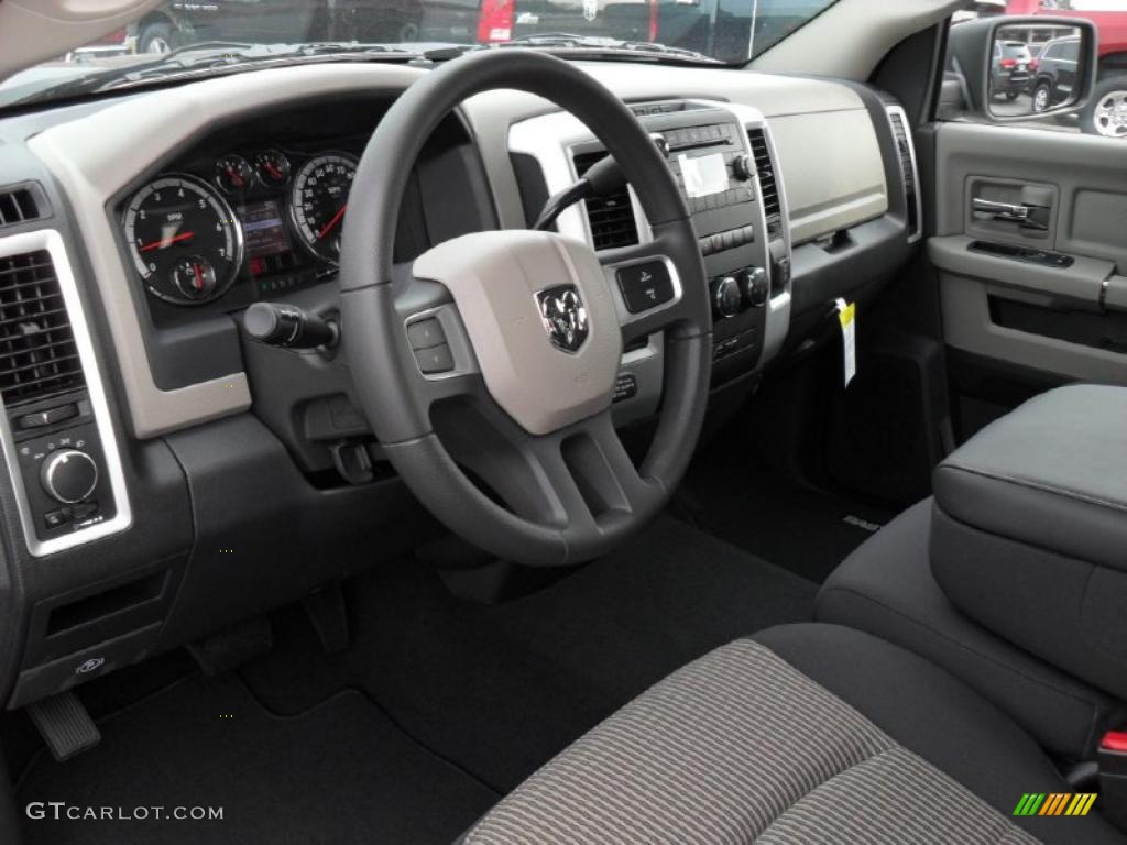 2011 Dodge Ram 1500 SLT Quad Cab Dark Slate Gray/Medium Graystone Dashboard Photo #46655306
