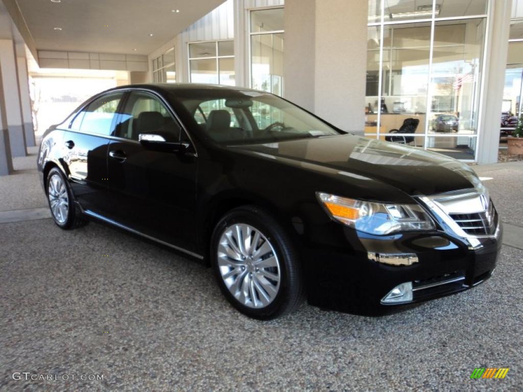 2011 RL SH-AWD Advance - Crystal Black Pearl / Ebony Leather photo #2