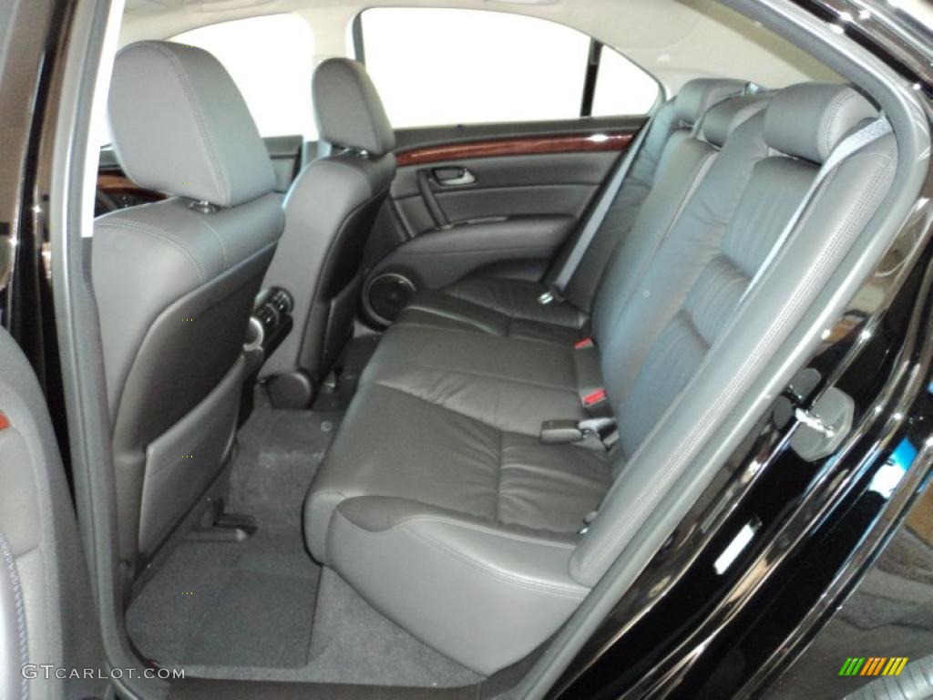 Ebony Leather Interior 2011 Acura RL SH-AWD Advance Photo #46656425
