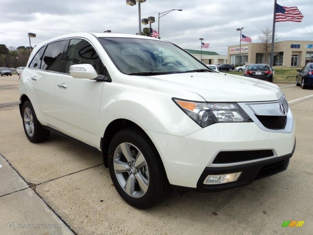 Aspen White Pearl 2011 Acura MDX Technology Exterior Photo #46657544