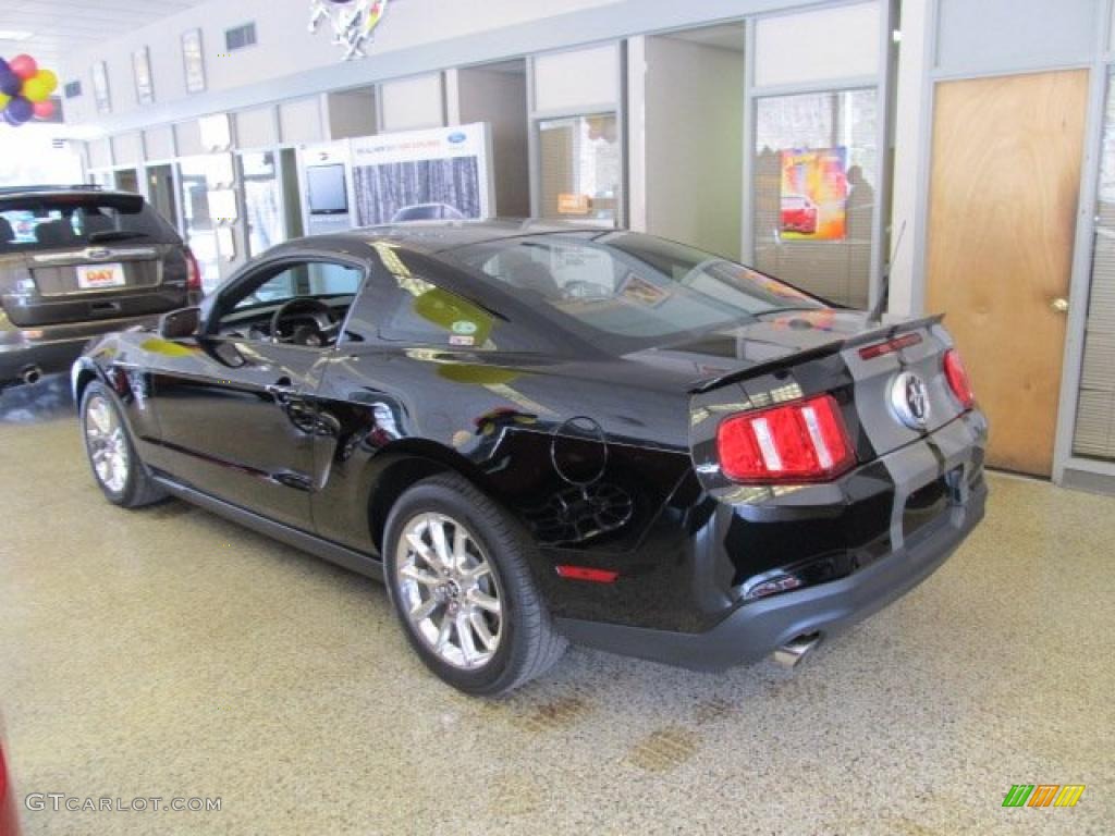 2011 Mustang V6 Premium Coupe - Ebony Black / Saddle photo #6