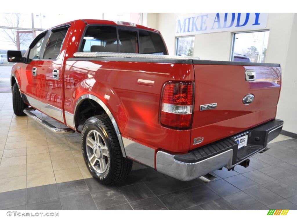 2006 F150 XLT SuperCrew - Bright Red / Medium/Dark Flint photo #7
