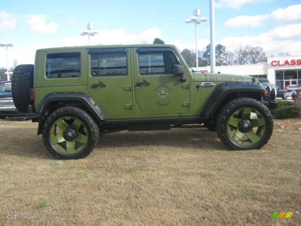 Jeep Green Metallic 2007 Jeep Wrangler Unlimited Rubicon 4x4 Exterior Photo #46659368