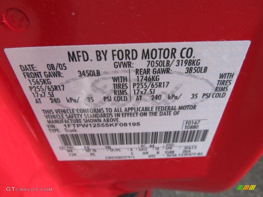 2005 F150 XLT SuperCrew - Bright Red / Medium Flint Grey photo #14