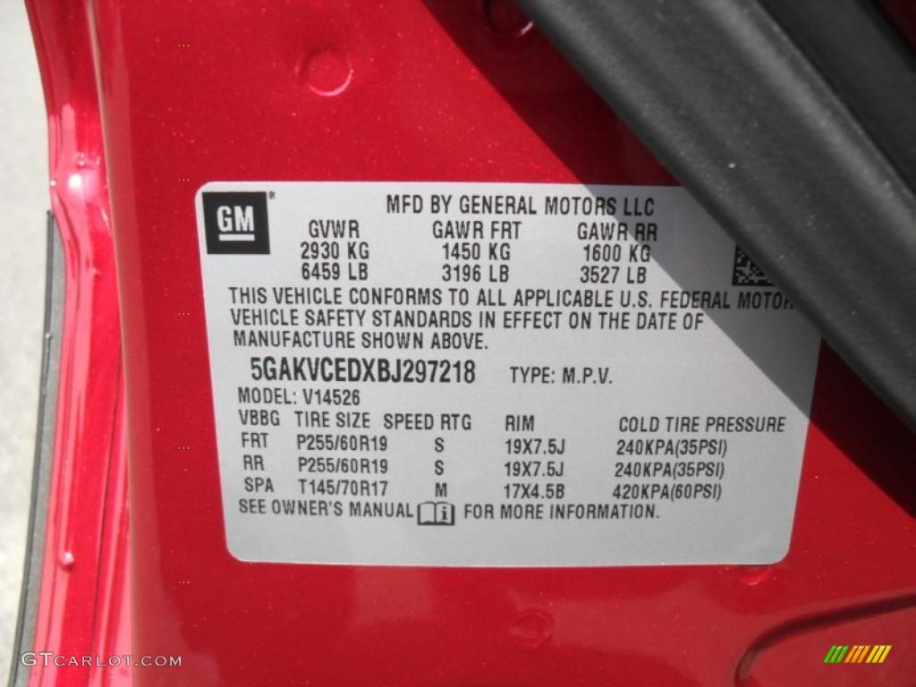 2011 Enclave CXL AWD - Red Jewel Tintcoat / Titanium/Dark Titanium photo #6