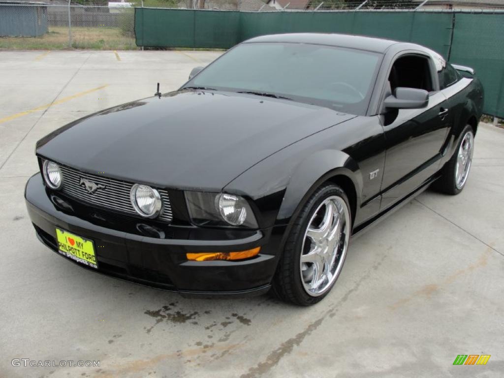 Black 2005 Ford Mustang GT Premium Coupe Exterior Photo #46659461