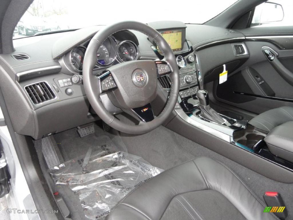 Ebony Interior 2011 Cadillac CTS -V Coupe Photo #46659587