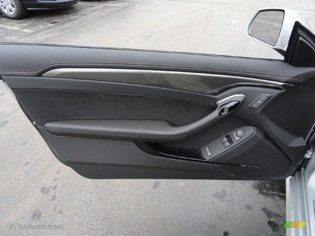 2011 Cadillac CTS -V Coupe Ebony Door Panel Photo #46659728