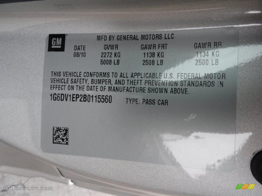 2011 Cadillac CTS -V Coupe Info Tag Photo #46659773