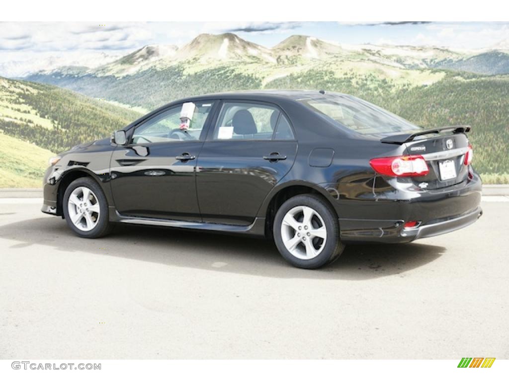 Black Sand Pearl 2011 Toyota Corolla S Exterior Photo #46659875
