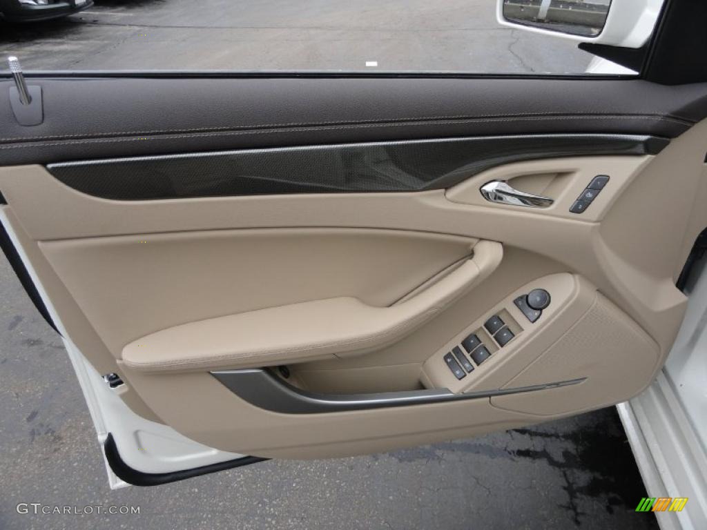 2011 Cadillac CTS 4 3.0 AWD Sedan Cashmere/Cocoa Door Panel Photo #46659995