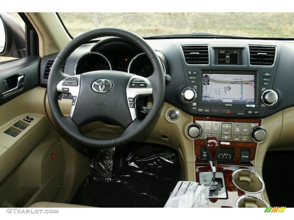 2011 Toyota Highlander Limited 4WD Sand Beige Dashboard Photo #46660394