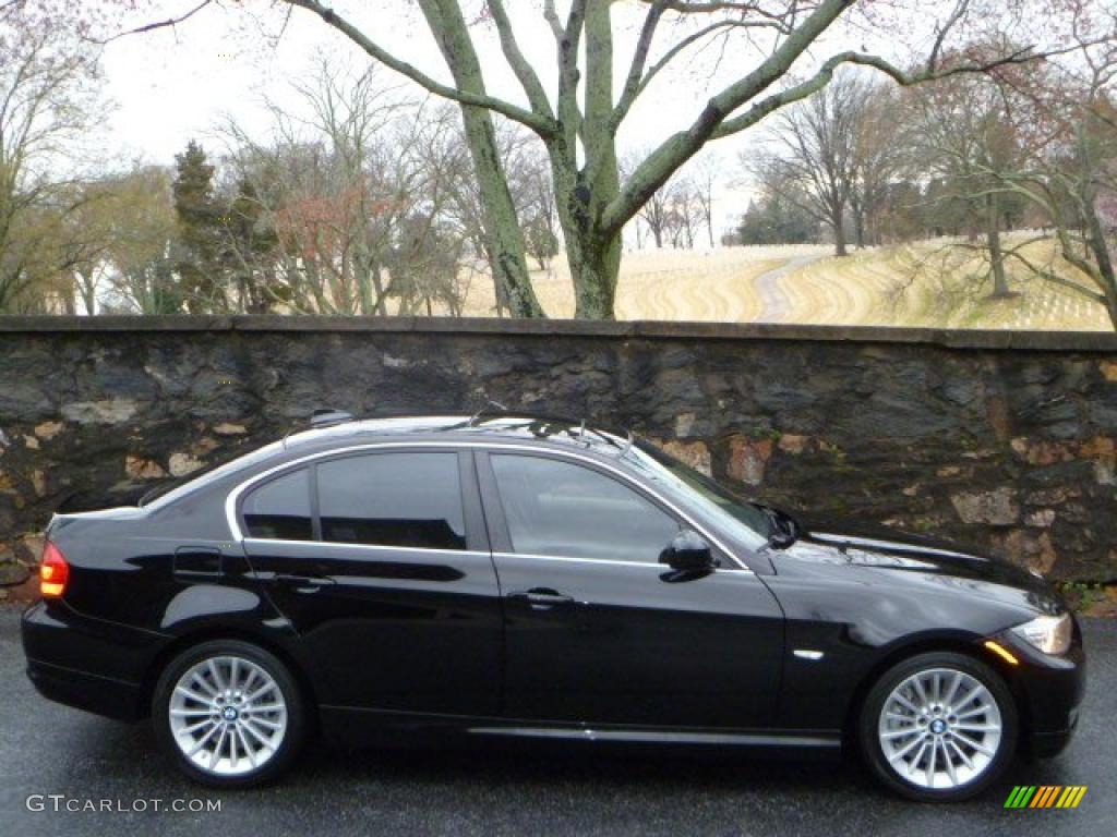 2009 3 Series 335d Sedan - Jet Black / Beige photo #2
