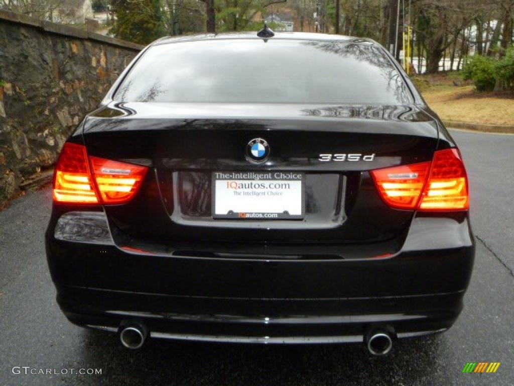 2009 3 Series 335d Sedan - Jet Black / Beige photo #6